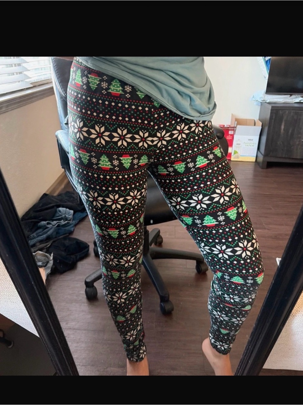 Holiday Print pajamas- Green Christmas Tree Pattern